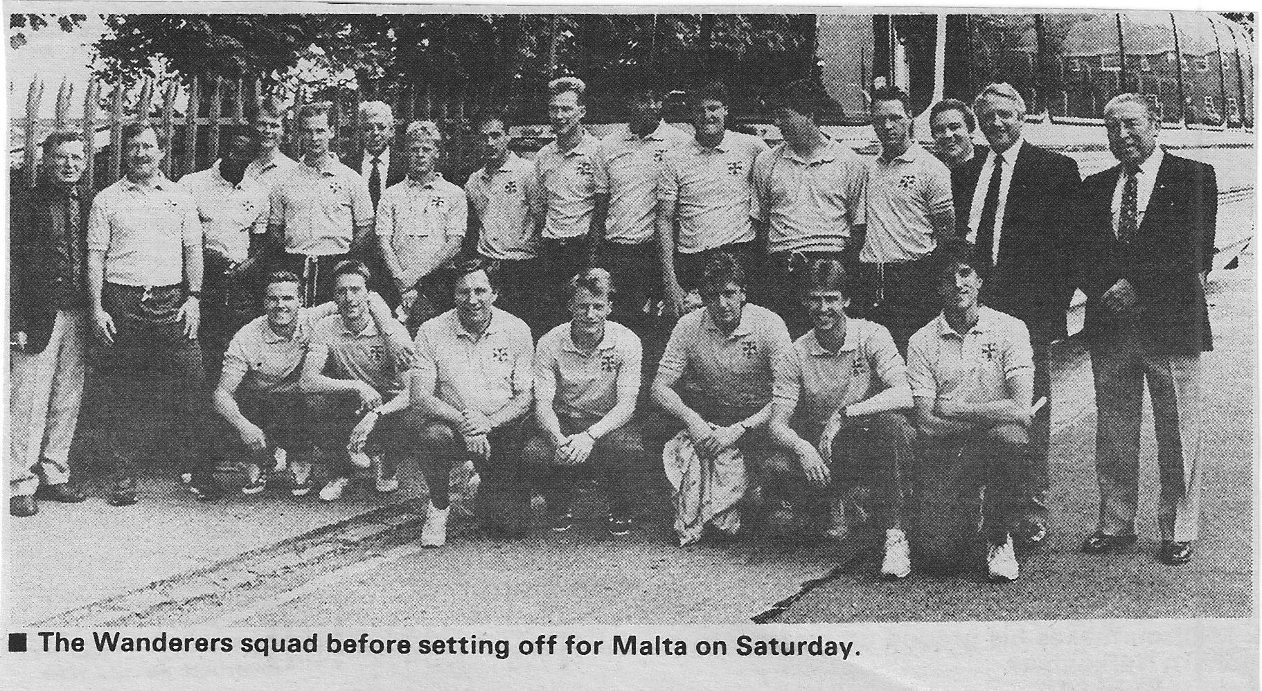 1988 05 25 Zebbug TOUR A Squad to Malta