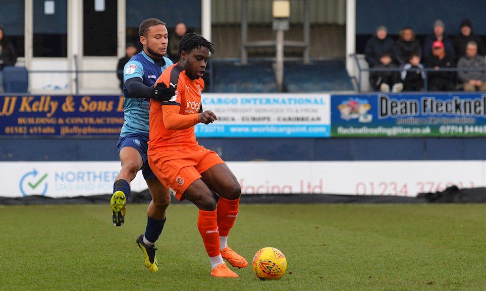 2019 02 09 Luton Town SBL1 A 16 Curtis Thompson+Pelly Mpanzu