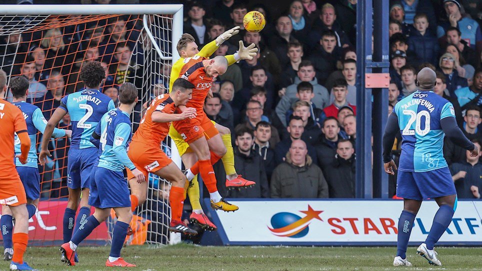 2019 02 09 Luton Town SBL1 A 62 Ryan Allsop+Danny Hylton