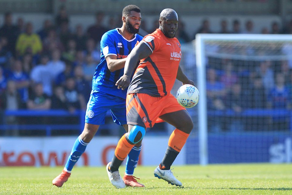 2019 04 19 Rochdale SBL1 A 58 Adebayo Akinfenwa+Ethan Ebanks-Landell
