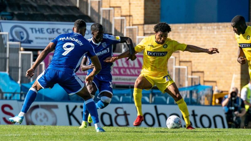 2019 09 14 Gillingham SBL1 A 51 Darius Charles+Mikael Ndjoli