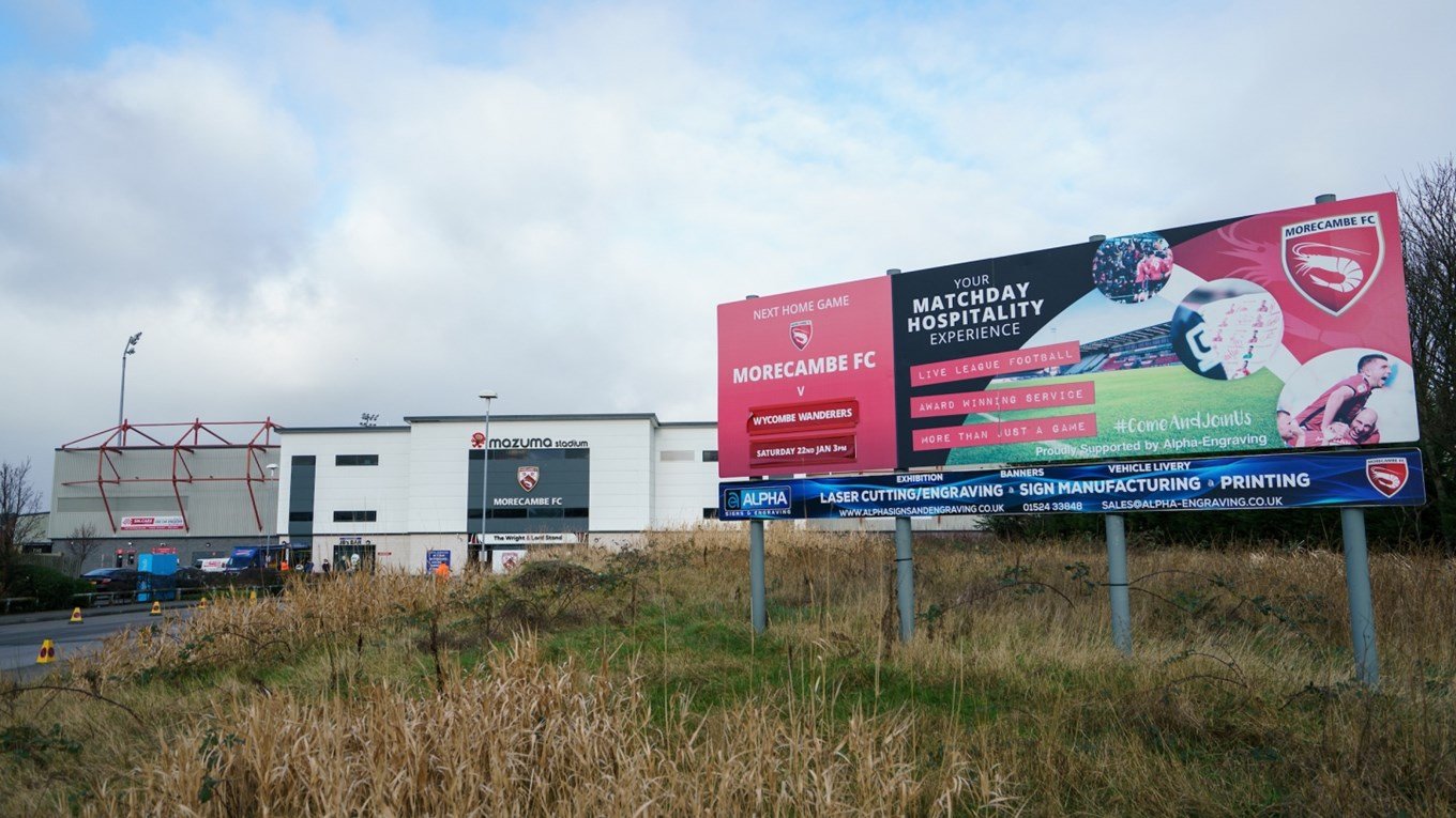 2022 01 22 Morecambe SBL1 A P02 Mazuma Stadium