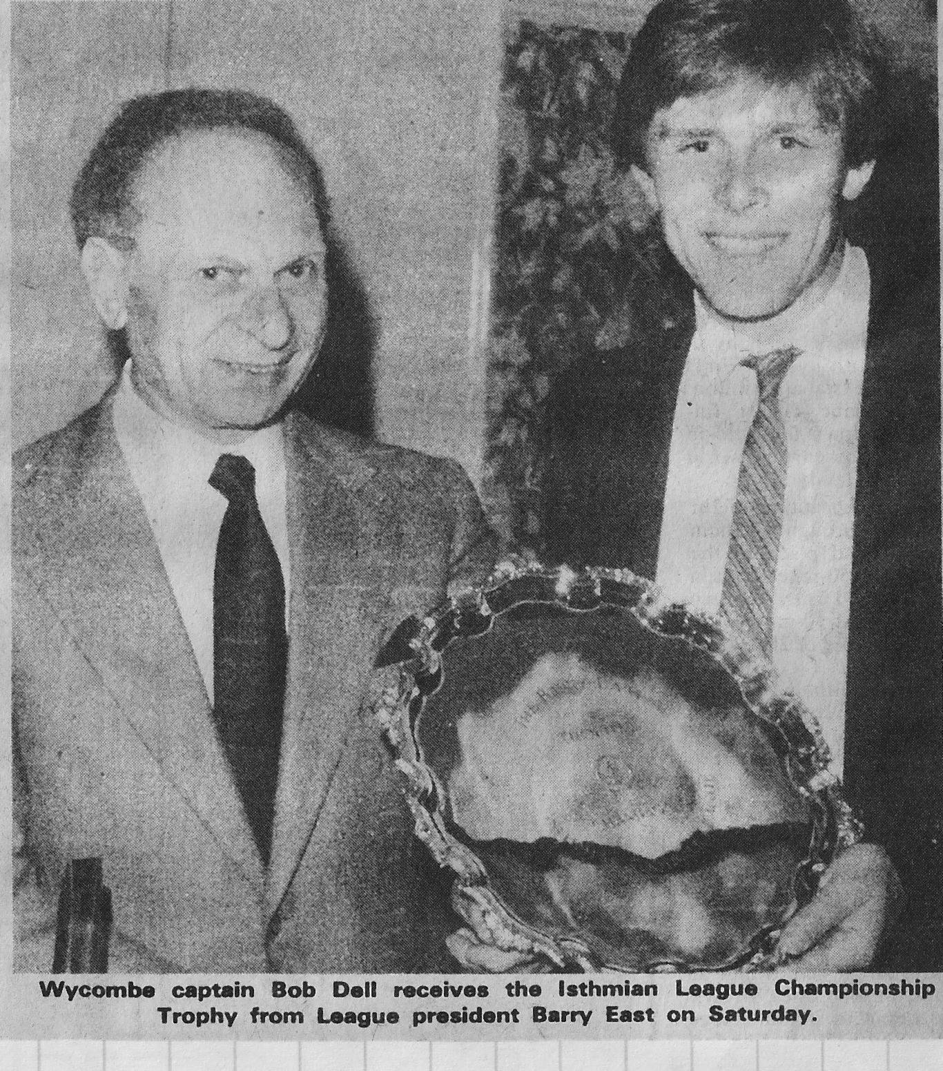 1983 05 01 Isthmian Presentation Bob Dell
