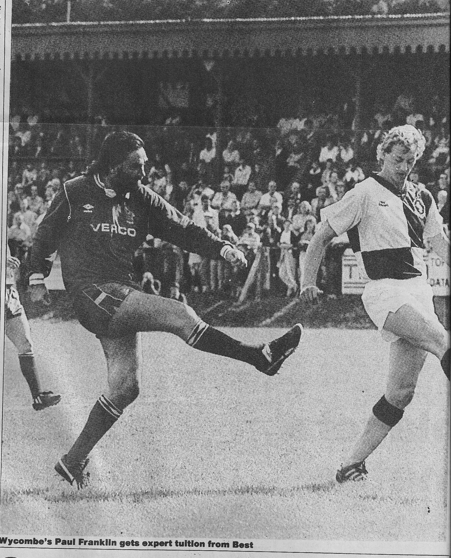 1990 05 07 Last Game At Loakes Park Programme 108 George Best+Paul Franklin